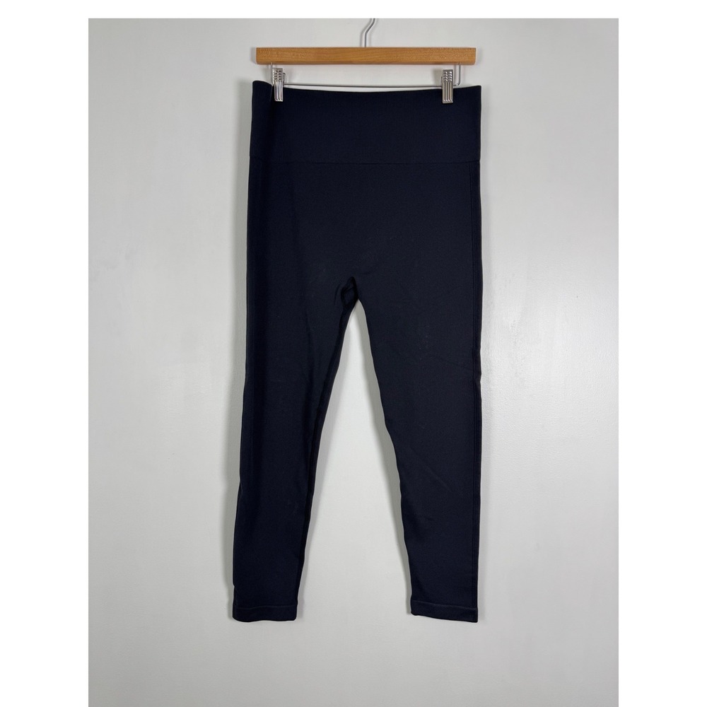 Athletic Gaiam Womens XL Seamless High Waisted Leggings Black Ribbed Waistband